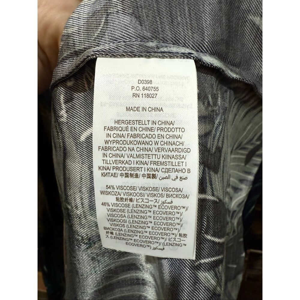 Boden long-sleeve midi shirt dress panthers tropical print size 6R - Picture 7 of 10